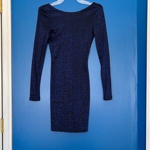 Elegant Blue Long Sleeve Dress by Divided size 2